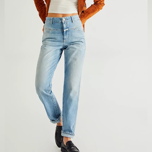 CLOSED X-Pose Straight Leg High Rise jeans in light blue wash